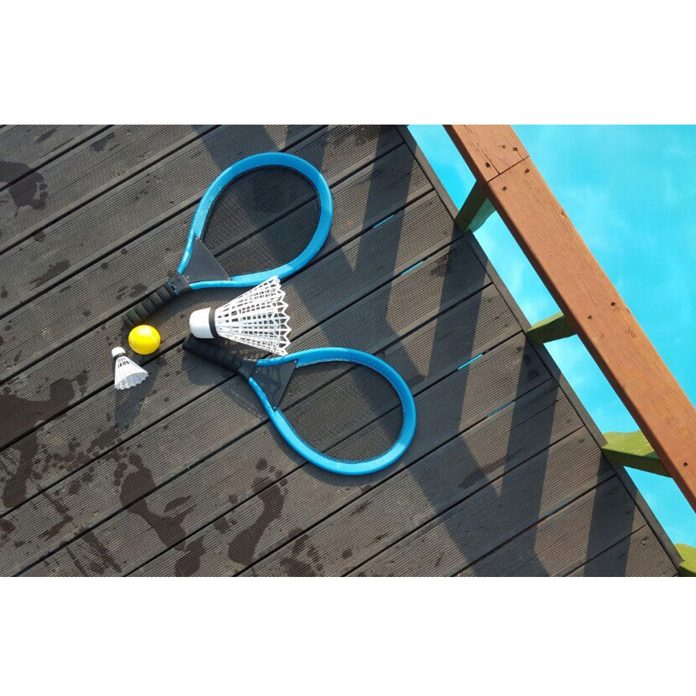 Badminton Racket Pair 2 pcs Raquet Adults Children Kit Game Garden