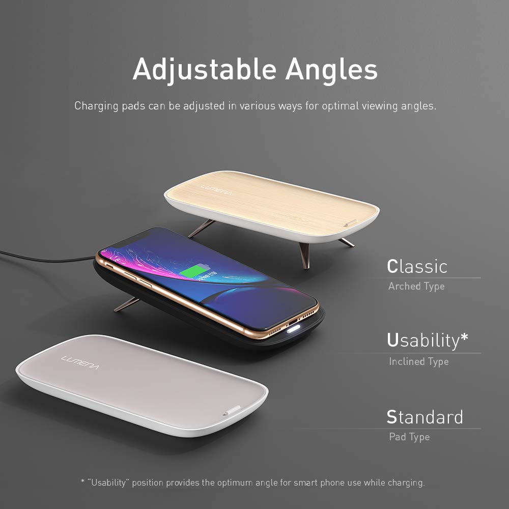 Lumena N9 W1 Fast Wireless Charger, 15W Qi Certified Phone Charging Pad for iOS & Android, iPhone XXsXR88 Plus, Samsung Galaxy Lumena N9 W1 Fast Wireless Charger, 15W Qi Certified Phone Charging Pad for iOS & Android, iPhone XXsXR88 Plus, Samsung Galaxy